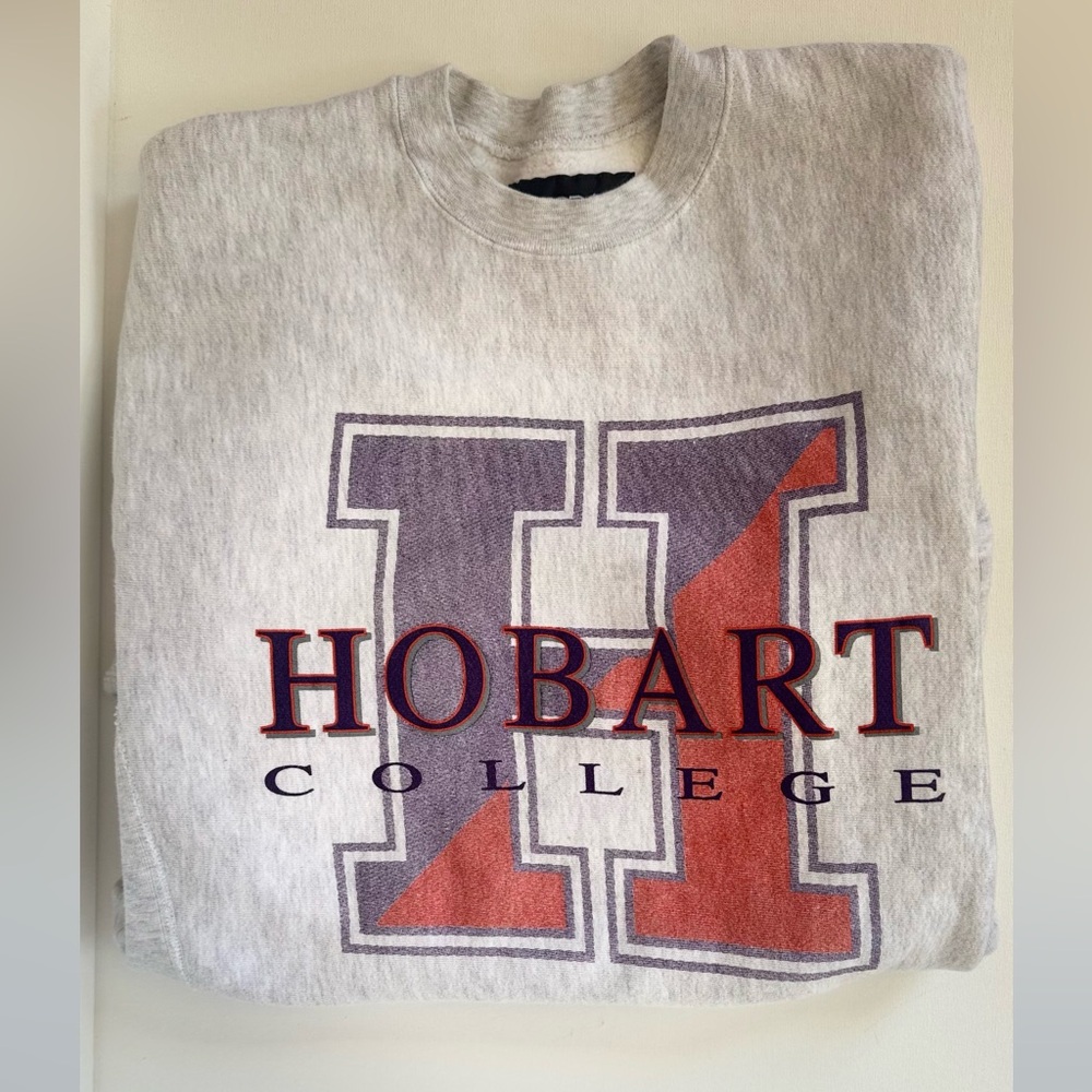 Vintage Hobart College Gray Crewneck